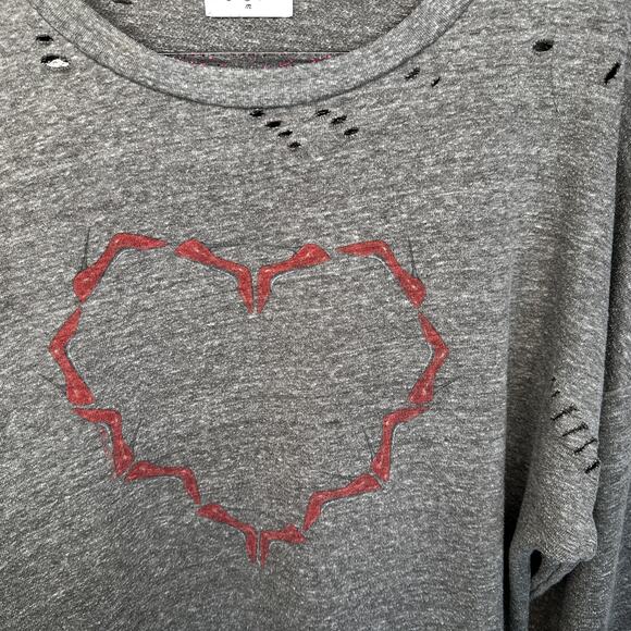 Lauren Moshi High Heel Heart Distressed Sweater - Picture 3 of 5
